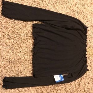 off the shoulder long sleeve shirt